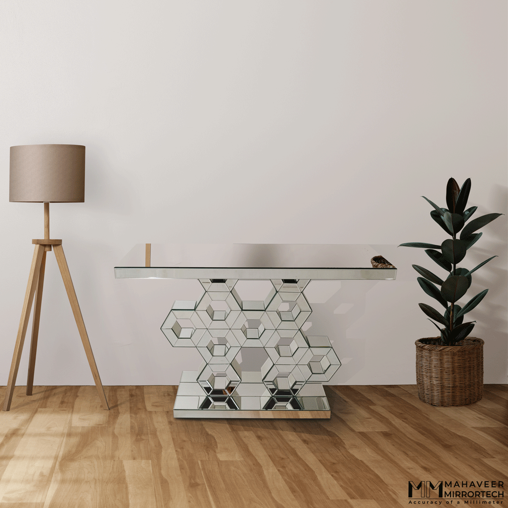 Hexagonal Console Table - Mahaveer Mirrortech